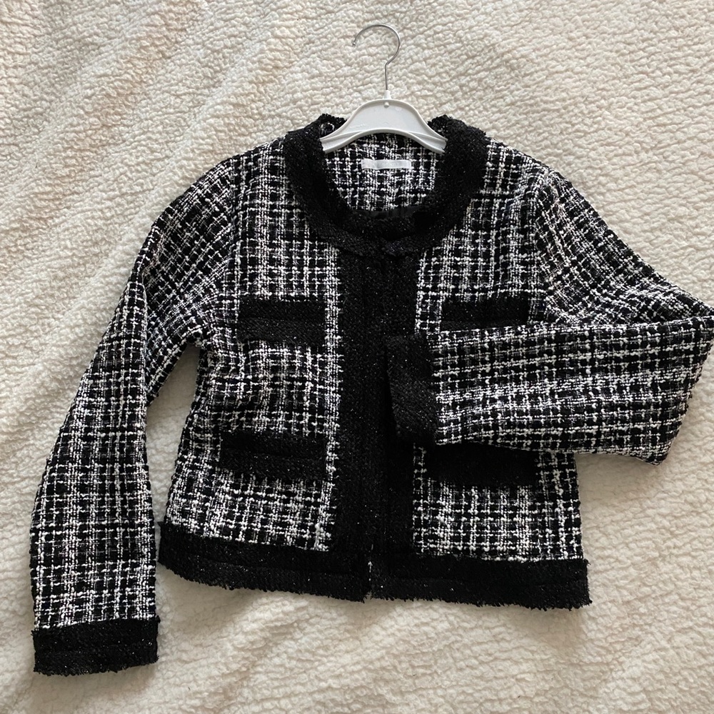 Tweed jacket with pockets